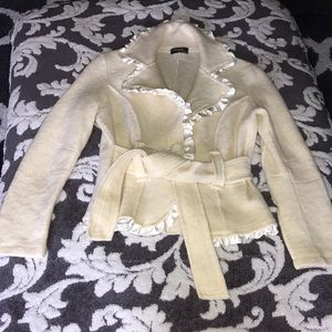 Off white/cream sweater jacket